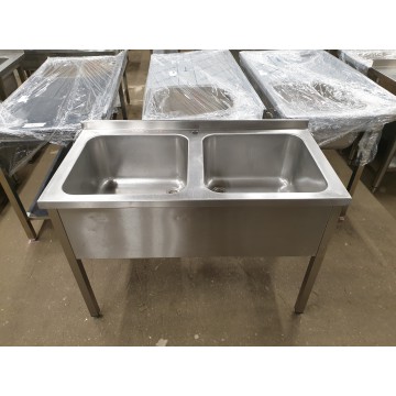 Stainless steel double sink...