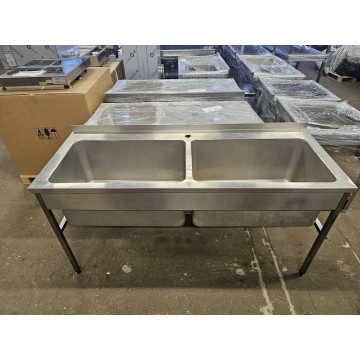 Stainless steel double sink...