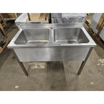 Stainless steel double sink...