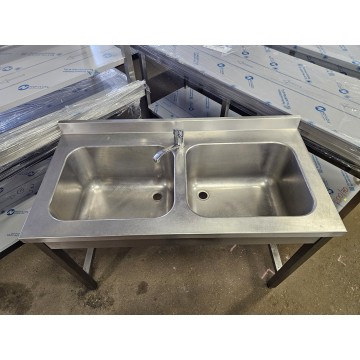 Stainless steel double sink...